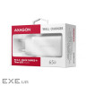 Зарядний пристрій AXAGON 1xUSB + 2xUSB-C 65W QC4+ PD3.0 PPS white (ACU-DPQ65W)