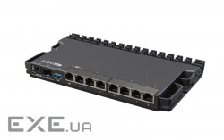 (7) 10/100/1000 Ethernet ports &emsp;(1) 2.5G Ethernet (1) 10G SFP+(1) USB 3.0 type A Arc (RB5009UG+S+IN)