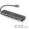 Концентратор Vinga USB-C 3.1 to HDMI+RJ45_1Gbps+3xUSB3.0+SD/TF+PD100W (VHYC8)