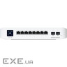 Ubiquiti USW-Pro-8-PoE-EU An 8-port, Layer 3 switch with PoE+ and PoE++ output.