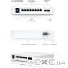 Ubiquiti USW-Pro-8-PoE-EU An 8-port, Layer 3 switch with PoE+ and PoE++ output.
