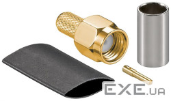 Антенний конектор FreeEnd-RF:RP-SMA M/M (конектор),(для 58/U) Gold (62.09.8322-1)