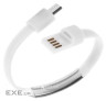 Кабель-браслет micro USB 2.0, білий RTL (S0605) RTL (S0605)