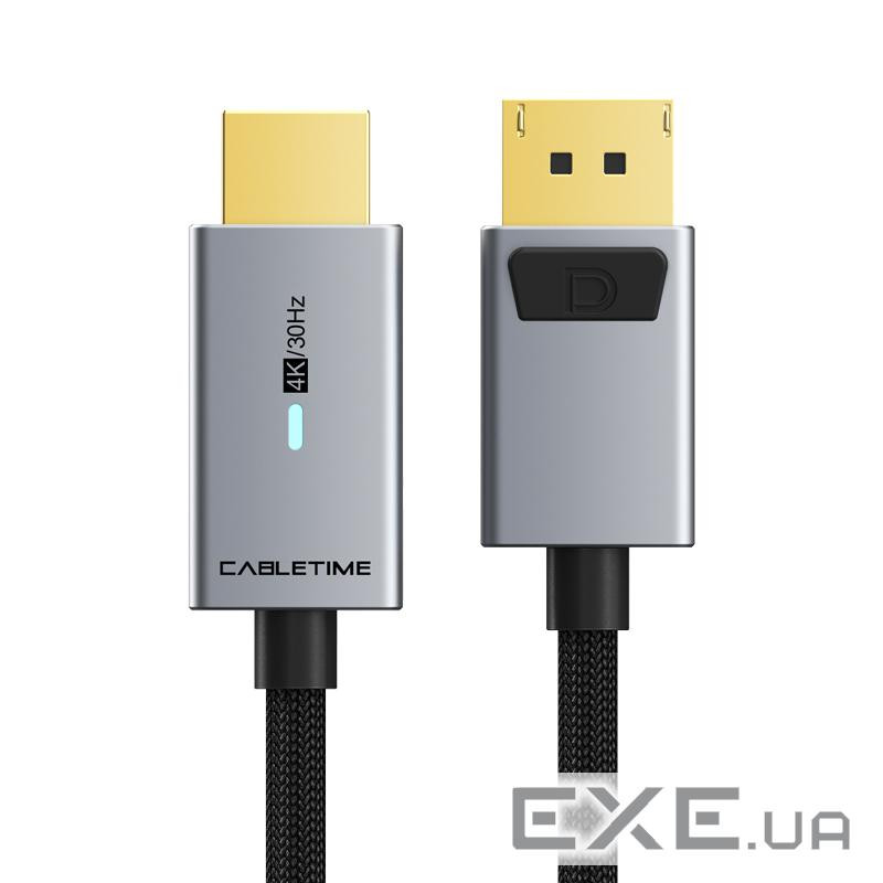 Кабель CableTime DisplayPort (M) - HDMI (M), 4K/30Hz, 1.8 м (CD31K) (CA915323)