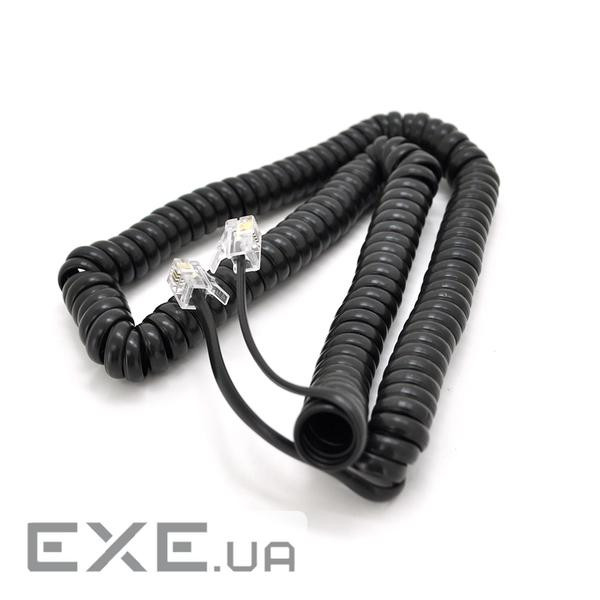 Патч-корд телефонний, RJ11, Black, 7 м (PC-7.0B)