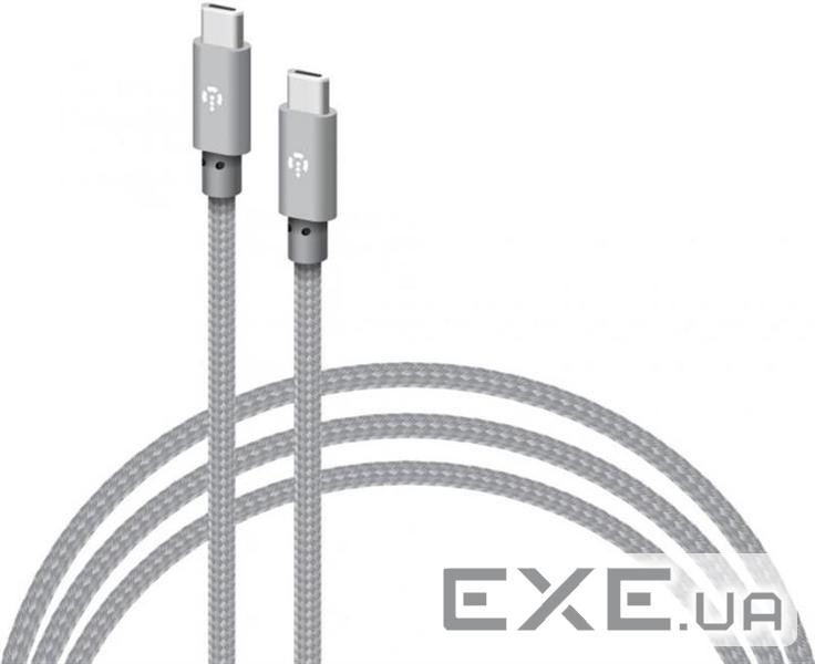 Дата кабель USB-C to USB-C 1.0m CBGNYTT1 60W Grey Intaleo (1283126559501)