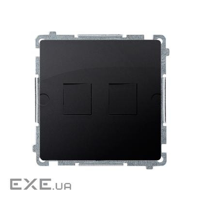 Адаптер Basic для 2xRJ45 Keystone мет. суппорт, матовый графит (BMPT/28)