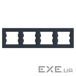 Рамка 4 поста антрацит горизонтальна Schneider Electric EPH5800471 Asfora
