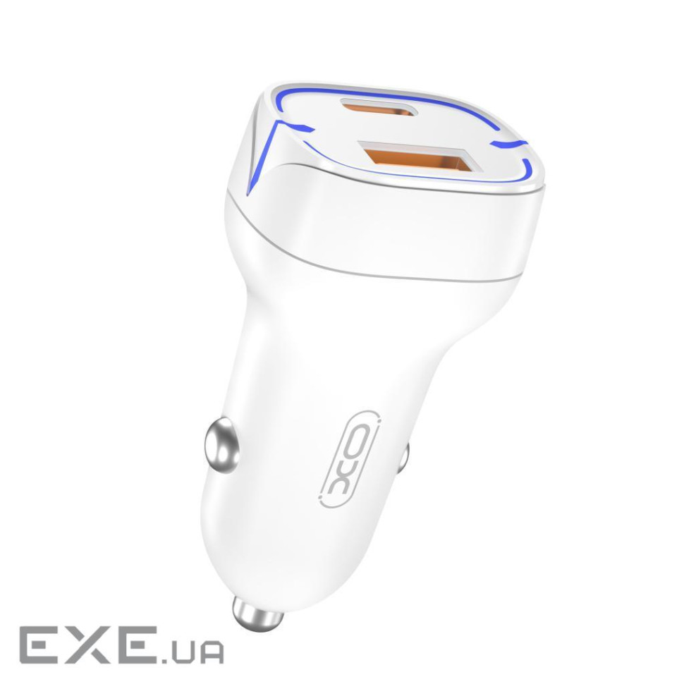 Зарядний пристрій XO 1xUSB QC3.0 + 1xUSB-C PD20W white (CC37-WH)