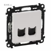 Розетка інформаційна Legrand Valena LIFE 2xRJ45, UTP, CAT6, біла (753443)