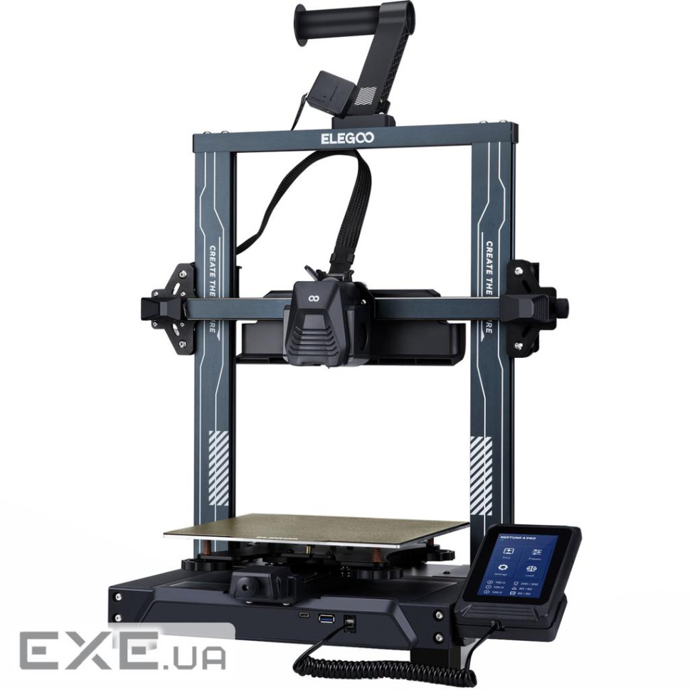 Друкарка 3D ELEGOO Neptune 4 Pro (FDM 1.75 mm 225x225x265 mm WLAN USB сірий) (50.201.013300)