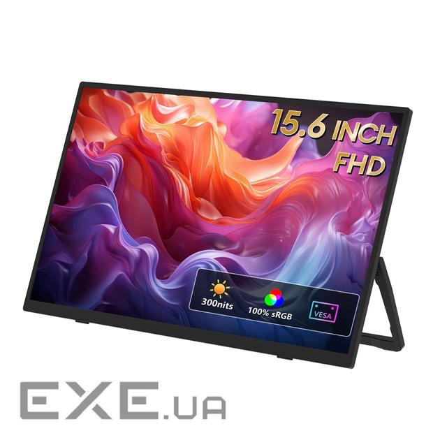 Монітор 15.6" Zeuslap ZP156, Black, WLED, IPS, 1920x1080, 16:9, 4 мс, 60 Гц, 300 кд/м2, 800:1