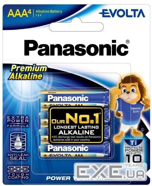Батарейка Panasonic Evolta лужна AAA блістер, 4 шт. (LR03EG/4B)