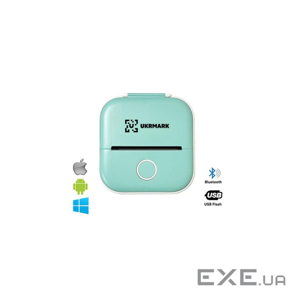 Принтер чеків UKRMARK P02GN Bluetooth, зелений (900943)