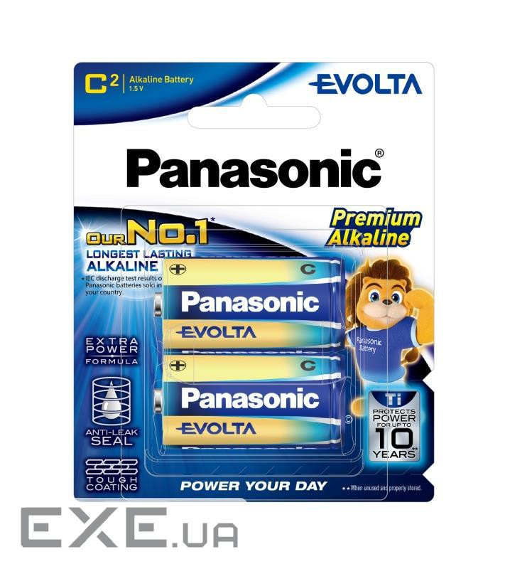 Батарейка Panasonic Evolta лужна C(LR14) блістер, 2 шт. (LR14EG/2B)