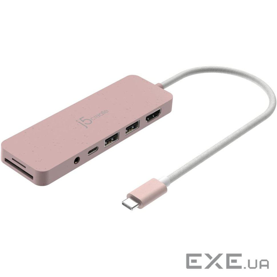 Багатопортовий мультиадаптер J5create JCD373ER-N, USB Type-C 6-в-1