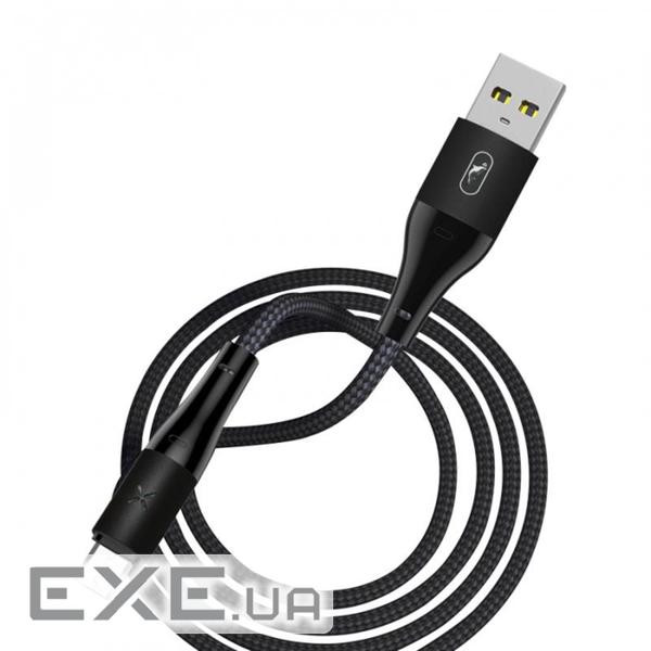 Кабель SkyDolphin S49V LED Aluminium Alloy USB - micro USB (M/M), 1 м , Black (USB-000571)