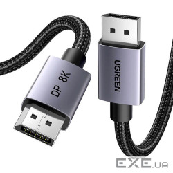 Кабель мультимедійний DisplayPort M to DisplayPort M 2.0m V1.4 8K60Hz DP120 black Ugreen (25905)