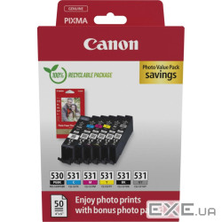 Картридж Canon PGI-530/CLI-531 Multipack BK,C,M,Y,GY (6117C004)