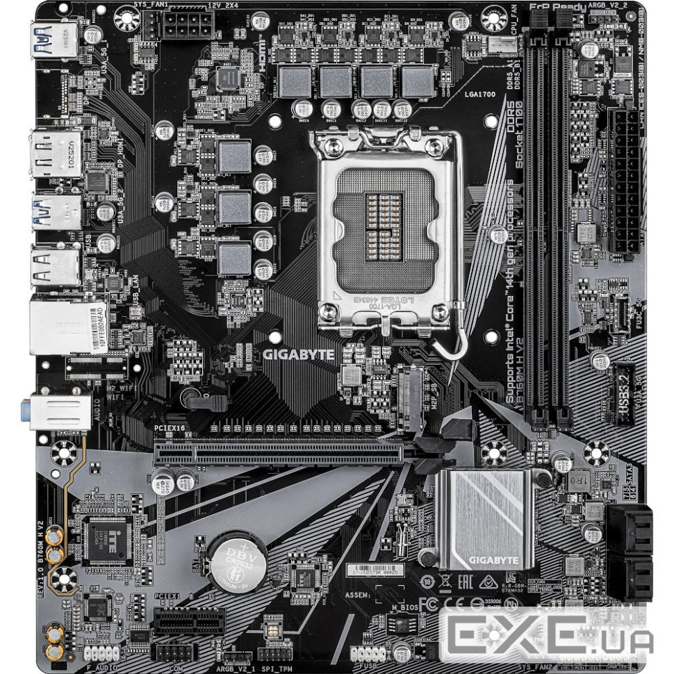 Материнська плата GIGABYTE B760M H V2