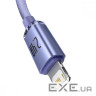 Кабель BASEUS Crystal Shine Series Fast Charging Data Cable USB to iP 2.4A 2м Purple (CAJY000105)