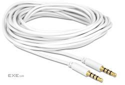 Кабель аудіо-сигнальний Jack 3.5 mm 4pin M/ M 5.0 m,Apple Stereo 1:1 AWG24 AUX Gold,бі (70.08.3443-50)