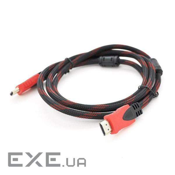 Кабель мультимедійний HDMI M to HDMI M 1.8m V1.4 black/red Merlion (YT-HDMI(M)/(M)NY/RD-1.8m)
