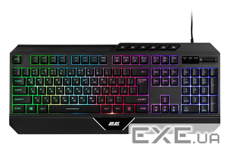 Клавіатура 2E Gaming KG315 RGB USB Black Ukr (2E-KG315UBK)