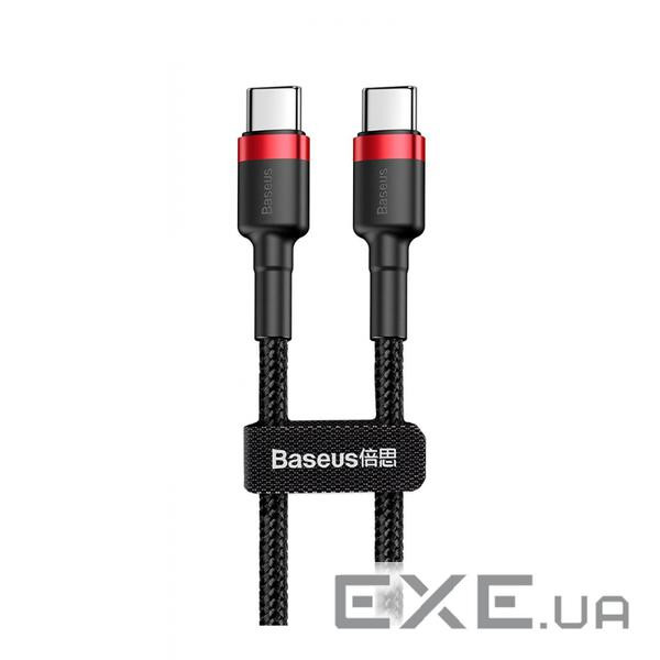 Дата кабель USB-C to USB-C 2.0m USB 3.1 3A red-black Baseus (CATKLF-H91)