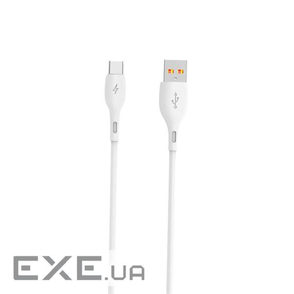 Кабель SkyDolphin S22T Soft Silicone USB - USB Type-C (M/M), 1 м , White (SDUSB-000602)