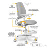 Дитяче крісло s Mio Ergo Grey Evo-kids (Y-507 G)