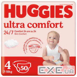 Підгузки Huggies Ultra Comfort 4 (7-18 кг) Jumbo для хлопчиків. 50 шт (5029053567587)