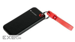 Кишеньковий SSD Verbatim з брелком і кріпленням для кабелю - 2 ТБ чорний/червоний (32196) (32196)