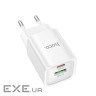 Зарядний пристрій HOCO C149A Charm 1xUSB-C PD30W + 1xUSB QC3.0 White (6942007630337)