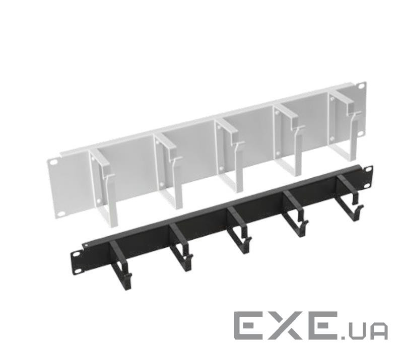 Кабельний орг. MIRSAN 19 "1U 5 кілець, RAL 9005 (MR.OKB1U19.01)