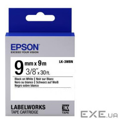 Стрічка для принтера етикеток Epson LK3WBN (C53S653003)