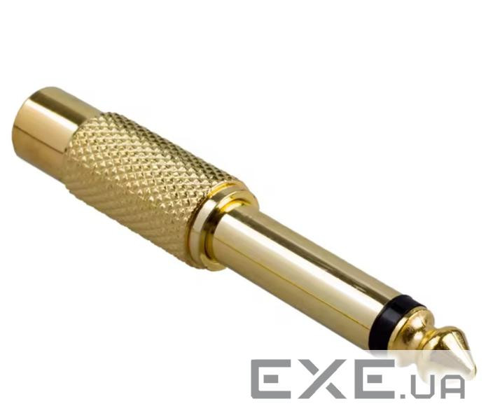 Перехідник аудіо Jack 6.3mm-RCA M/F,адаптер Mono Metal,чорний (62.09.8445-1) (62.09.8445-1)