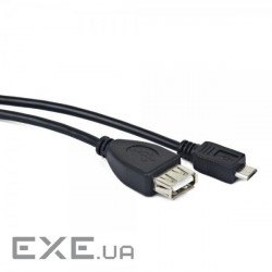 Дата кабель OTG USB 2.0 AF to Micro 5P 0.1m Cablexpert (A-OTG-AFBM-001)