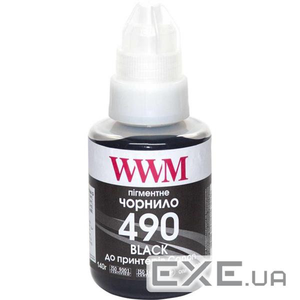 Чорнило WWM Canon GI-490, 140г Black Pigm. (C490BP)