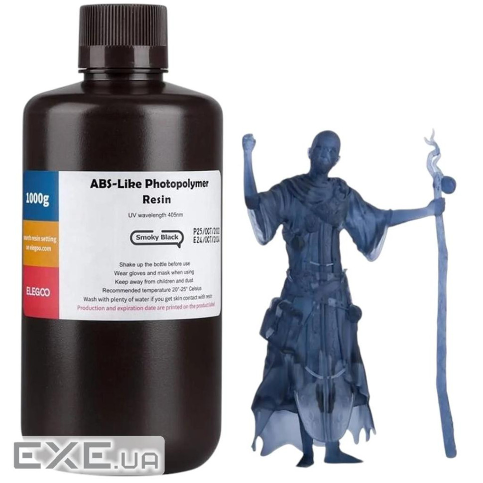 Фотополімерна смола ELEGOO Resin, ABS-like 1кг, black (50.103.0115)