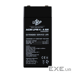 Акумуляторна батарея LOGICPOWER LPM 4 - 4 AH (4В, 4Ач) (4135)