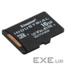 Карта пам'яті Kingston 16GB microSDHC class 10 UHS-I V30 A1 (SDCIT2/16GBSP)