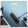 Концентратор AXAGON USB-C to 2xUSB-A + 1xUSB-C + HDMI + RJ45 + PD100W 0.2m grey (HMC-6GLN)