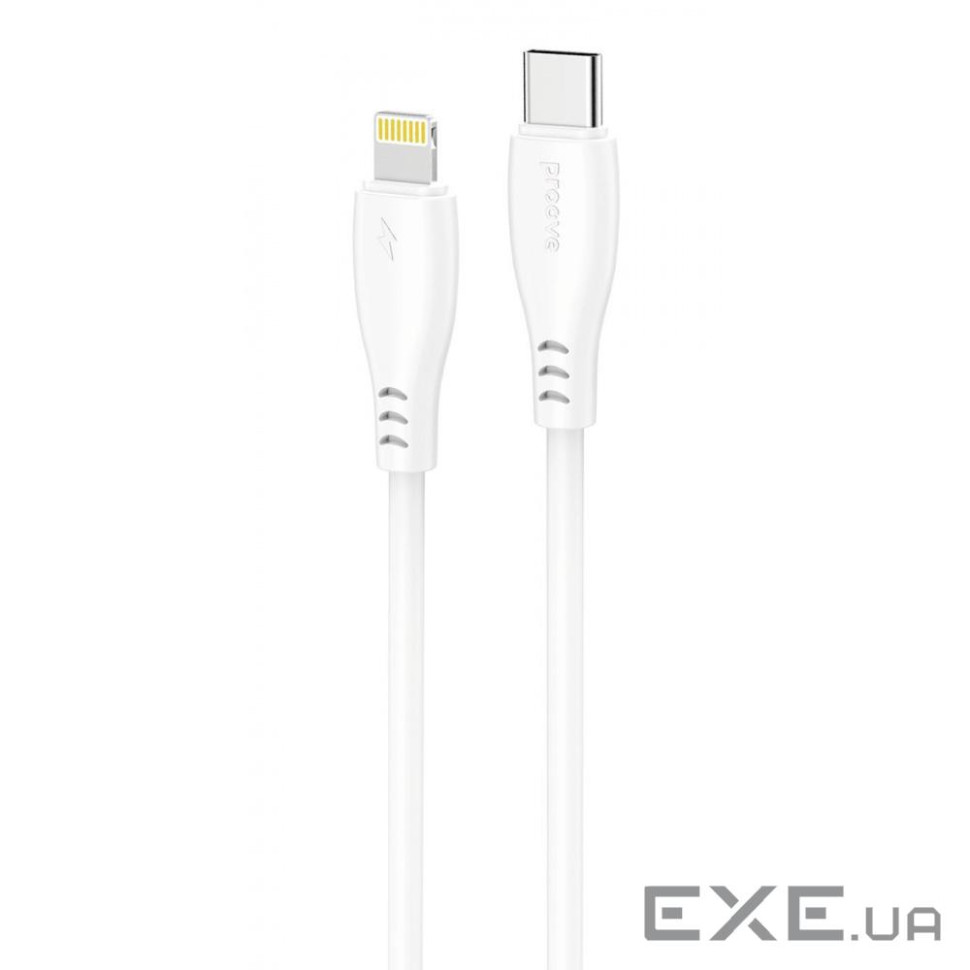 Кабель Proove Simple Silicone Type-C to Lightning 27W (1m) white (CCSS27002102)