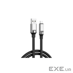 Дата кабель USB 2.0 AM to Micro 5P 1.0m 6A silicone black XO (NB251_M_Black)