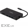 Концентратор Vinga USB-C 3.1 to VGA+HDMI+RJ45+3xUSB3.0+USB2.0+SD/TF+PD100W+Audio (VHYC10)