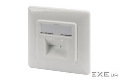 Настінна розетка DIGITUS CАТ 6А STP 2xRJ45, 8P8C, для прихованої проводки (DN-9007-1)