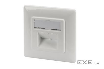 Настінна розетка DIGITUS CАТ 6А STP 2xRJ45, 8P8C, для прихованої проводки (DN-9007-1)