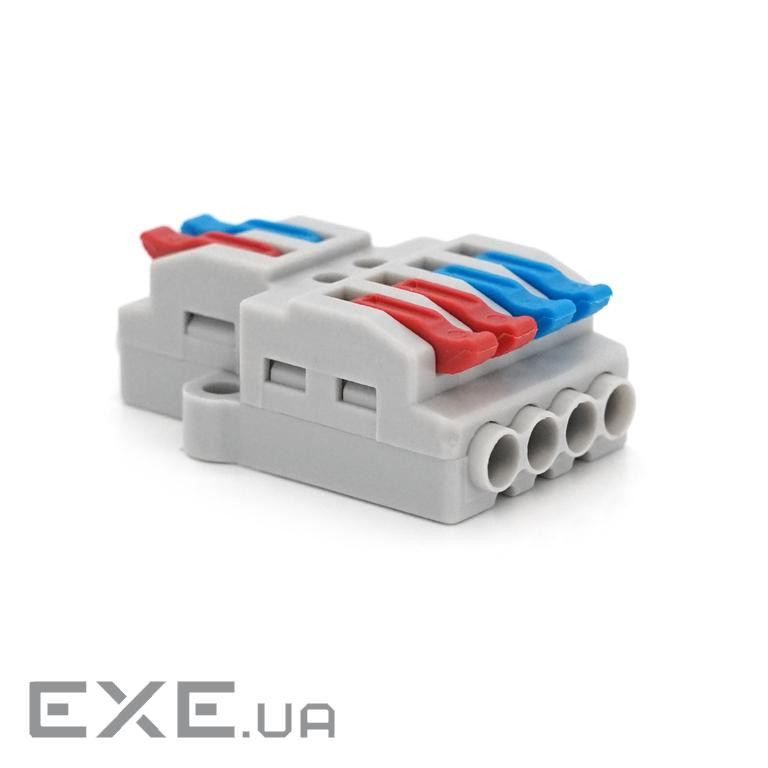 Паралельний розгалужувач- спліттер проводів, 4 виходів, 400В 32А, 0.08- 4мм2, SPL-42, gray 2, SPL-42, gray