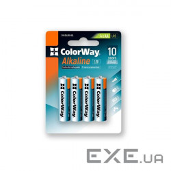 Батарейка COLORWAY Alkaline AA 4шт/уп (CW-BALR06-4BL)